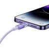 Gyorstöltő kábel Baseus USB-A a Lightning Explorer sorozathoz 1m 2,4A (lila)