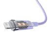 Baseus USB-A a Lightning Explorer sorozathoz 2 m, 2,4 A (lila) gyorstöltő kábel.