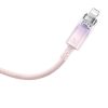 Baseus USB-C és Lightning Explorer sorozatú gyorstöltő kábel 1 m, 20 W (rózsaszín)