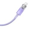 Baseus USB-C és Lightning Explorer sorozatú gyorstöltő kábel 1 m, 20 W (lila)