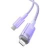 Baseus USB-C és Lightning Explorer sorozatú gyorstöltő kábel 1 m, 20 W (lila)