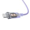 Baseus USB-C a Lightning Explorer sorozathoz 2 méteres gyorstöltő kábel, 20 W (lila)