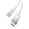 Baseus USB-USB-C 6A, 1m gyorstöltő kábel (fehér)