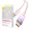 Baseus USB-USB-C 6A gyorstöltő kábel, 1 m (rózsaszín)