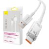 Baseus USB-USB-C 6A gyorstöltő kábel, 2 m (fehér)