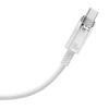 Baseus USB-USB-C 6A gyorstöltő kábel, 2 m (fehér)