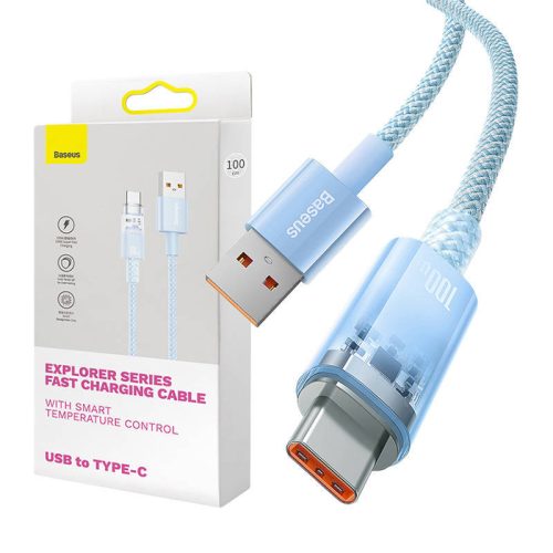 Baseus USB-USB-C 6A gyorstöltő kábel, 2 m (kék)