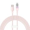 Baseus USB-USB-C 6A gyorstöltő kábel, 2 m (rózsaszín)