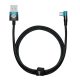 Baseus Elbow 1m 100W USB to USB-C angled kábel (black-blue)