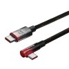 Baseus MVP2 USB-C - USB-C kábel, 100W, 1m (fekete/piros)