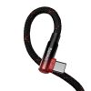 Baseus MVP2 USB-C - USB-C kábel, 100W, 1m (fekete/piros)