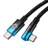 Baseus MVP2 USB-C - USB-C kábel, 100W, 1m (fekete/kék)