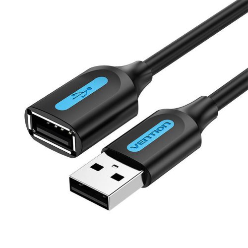 Szellőztetés USB-A-USB-A csatlakozókábel, fekete 3 m