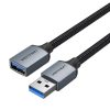 USB 3.0 dugaszoló USB-aljzat USB-A hosszabbító, szellőzőnyílás 2 m (fekete)