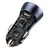 Baseus Golden Contactor Pro autós töltő, USB + USB-C, QC4.0 +, PD, SCP, 40 W (szürke)