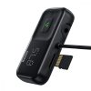Baseus T típusú S-16 FM adó, AUX, Bluetooth 5.0, 2x USB, microSD, 3A (fekete)