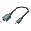 USB-C 3.1 dugó – USB-A csatlakozó OTG szellőző CCVBB 0,15 m, fekete, PVC