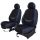 Daewoo Lanos  Nemesis Bőr/Szövet Méretezett Üléshuzat -Kék/Fekete- 2Db Első Ülésre