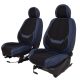 Mazda 3 2013-Ig Nemesis Bőr/Szövet Méretezett Üléshuzat -Kék/Fekete- 2Db Első Ülésre