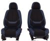 Ford Ii Hatchback Nemesis Bőr/Szövet Méretezett Üléshuzat -Kék/Fekete- 2Db Első Ülésre