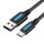 USB 2.0-USB-C töltőkábel Szellőző COKBF, 1 m (fekete)