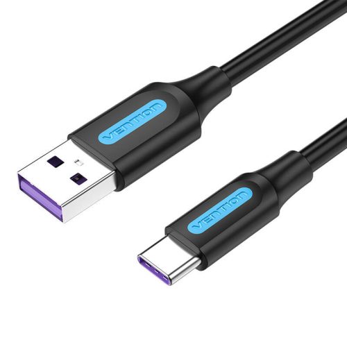 CORBD USB 2.0 – USB-C kábel (5 A, 0,5 m, fekete)