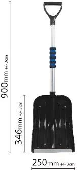 Hólapát műanyag fejjel, teleszkópos nyéllel 250 mm