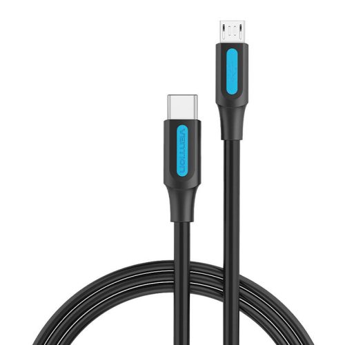Szellőztetés COVBF USB-C 2.0 - Micro-B kábel (2 A, 2 m, fekete)
