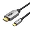 Szellőző CRBBF USB-C-HDMI kábel (fekete, 1 m)