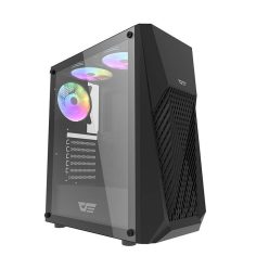   Darkflash DK150 számítógépház + 3 ventilátorral (fekete)