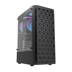   Darkflash DK300M Micro-ATX számítógépház + 3 ventilátorral (fekete)