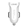 LDNIO DL-C17 autós töltő, 1x USB, 12W + Lightning kábel (fehér)