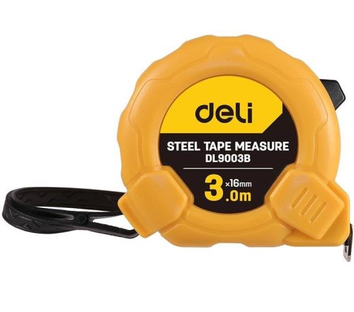 Deli Tools EDL9003B mérőszalag 3m / 16mm (sárga)
