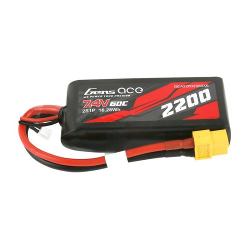 Lipo akkumulátor GENS ACE 2200mAh 7.4V 2S1P 60C