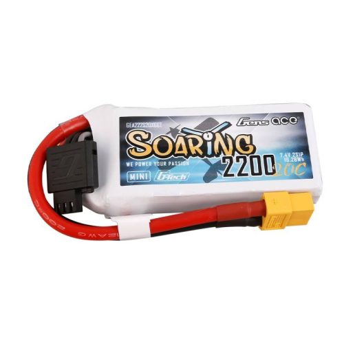 GensAce G-Tech Soaring Mini LiPo akkumulátor 2200mAh 7.4V 20C 2S1P XT60