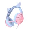 Játékos fejhallgató ONIKUMA K9 Pink/Blue