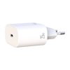 XO L91 Wall Charger, USB-C, 25W + USB-C to Lightning Cable (White)