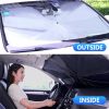Autó napernyő összecsukható napellenző esernyő UV szűrős autó szélvédő napvédő