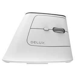   Delux MV6 Vezeték nélküli vertikális egér, DB BT+2.4G (fehér)