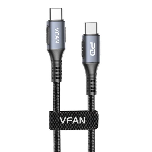 USB-C-USB-C kábel Vipfan P07, 60W, PD, 1,2m (fekete)
