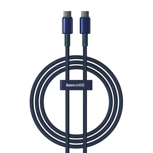 USB-C – USB-C Baseus Tungsten Gold kábel, 100 W, 1 m (kék)