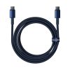 USB-C – USB-C Baseus Tungsten Gold kábel, 100 W, 2 m (kék)