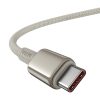 USB-C – USB-C Baseus Tungsten Gold kábel, 100 W, 2 m (arany)