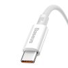 Superior 100 WBaseus  USB-USB-C kábel 0,25 m (fehér)