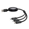 3-in-1 Baseus Free2Draw USB to M+L+C 100W cable, 1.1 m (black)
