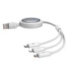3-in-1 Baseus Free2Draw USB to M+L+C 100W cable, 1.1 m (white)
