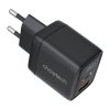 Fali töltő GAN3 USB-A+C PD35W Choetech PD6052 (fekete)