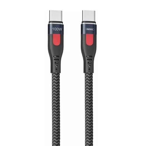 Remax Lesu Pro USB-C-USB-C kábel, 1 m, 100 W (fekete)