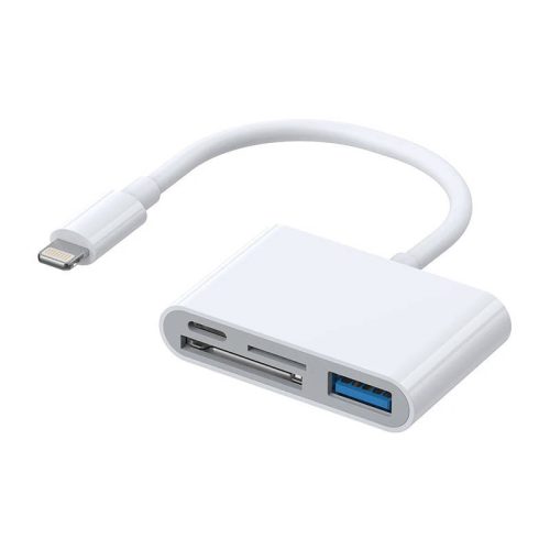 Lightning to USB OTG adapter Joyroom S-H142 SD  Kártyaolvasoval SD (white)