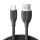 Színes kábel 3A USB - USB C SA29-AC3 / 3A / 1,2m (fekete)